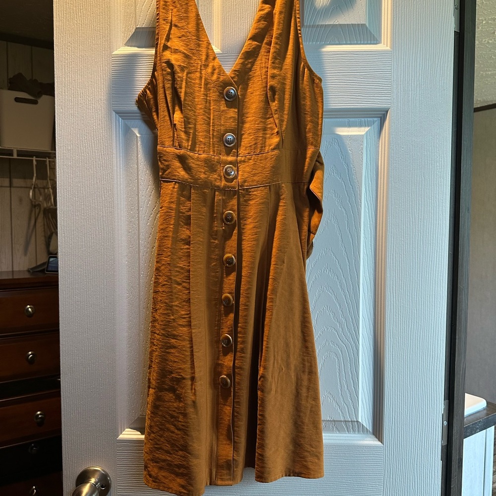 Gilli Button-Front Amber Dress